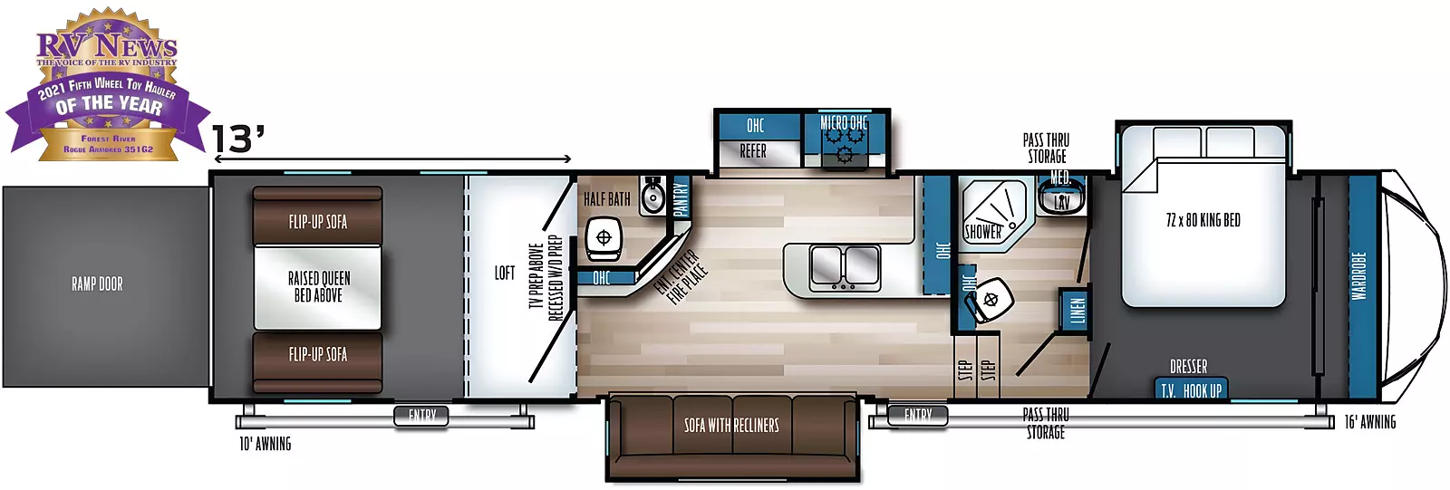 Vengeance Rogue Armored 351G2 Floorplan