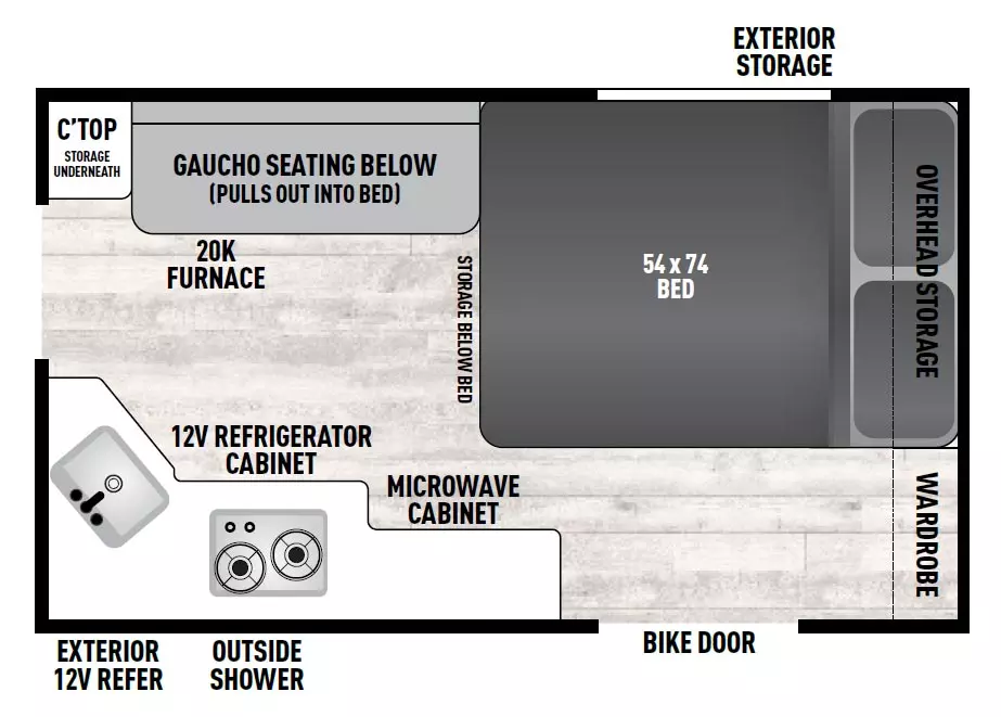 Viking Camping Trailers 12.0 TD MAX Floorplan